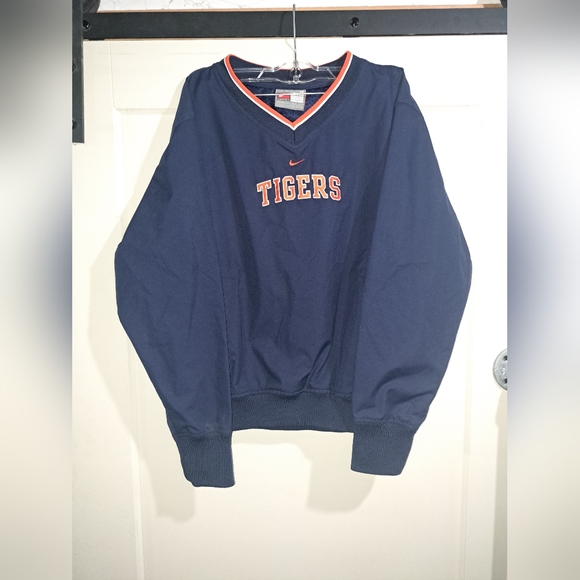 BNWT vintage womens Nike mid swoosh detroit tigers mlb pull over wind breaker - Picture 1 of 13